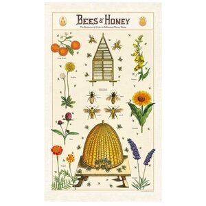 REMOVING SOON FINAL PRICE NWOT Cavallini Papers & Co. Bees & Honey Tea Towel